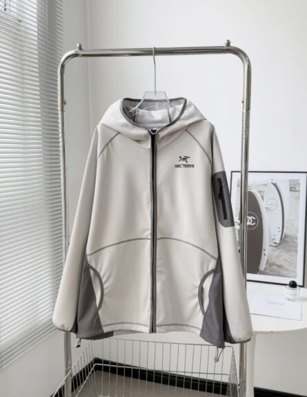 Arc'teryx Couple Spring New Zipper Hooded Sport Spliced Sweatshirt Jacket! - 图片 3
