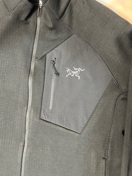 Arc'teryxa full-zip plaid fleece stand-up jacket Handmade ponte stitching Simple and easy to match stand-up jacket - 图片 7