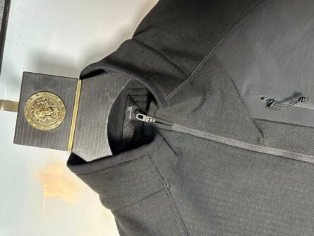 Arc'teryxa full-zip plaid fleece stand-up jacket Handmade ponte stitching Simple and easy to match stand-up jacket - 图片 10