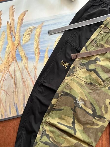Arc'teryx Series LEAF Algpa Pant LT Straight Loose Comfort Punch Pants Men's and Women's Into c Military Style Camouflage Workwear Drawstring Pants Tide - 图片 5