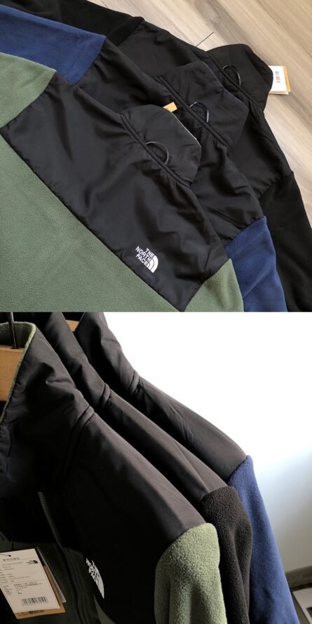 TNF丨Tri-color The North Face The North Face small logo embroidery men's and women's models patchwork fleece liner rocker jacket jacket. - 图片 7