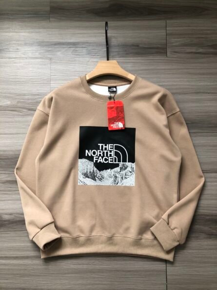TNF｜The North Face Men's and Women's Crew Neck Sweatshirt with Square Mountain Print. - 图片 4