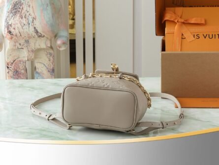 Full Leather Embossed Shoulder Bag COUSSIN BACKPACK Small Handbag - 图片 4