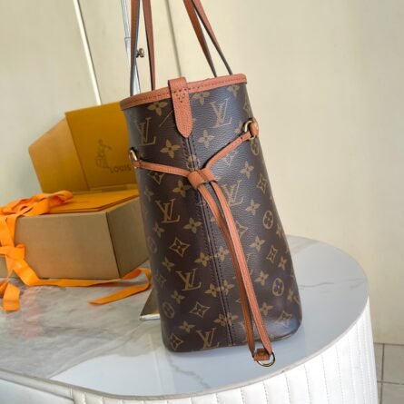 Neverfull medium bag in brown - 图片 4