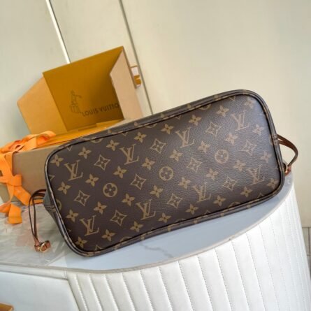 Neverfull medium bag in brown - 图片 5