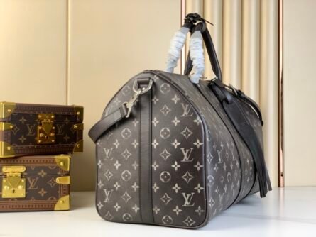 KEEPALL BANDOULIÈRE 50 TRAVEL BAG Black Flower - 图片 2