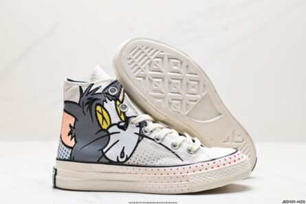 Converse 1970s Chuck Taylor All Star Tom Jerry Cat and Mouse Non-slip wear-resistant high-top canvas shoes - 图片 4