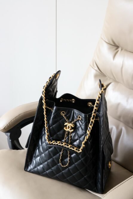 25C show models drawstring bucket hobo large - 图片 2