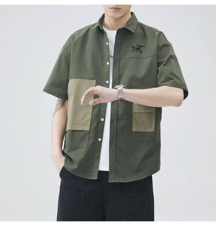 Arc'teryx Summer Workwear Multi-Pocket Patchwork Shirt Hong Kong Style Loose Short Sleeve Shirt make you love it, the bird family is specializing in outdoor clothing dedicated users! - 图片 5