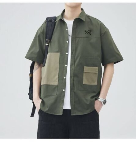 Arc'teryx Summer Workwear Multi-Pocket Patchwork Shirt Hong Kong Style Loose Short Sleeve Shirt make you love it, the bird family is specializing in outdoor clothing dedicated users! - 图片 6