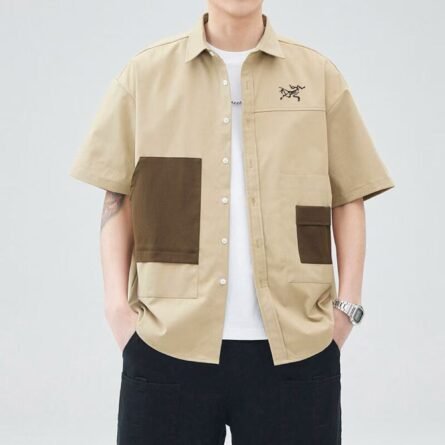 Arc'teryx Summer Workwear Multi-Pocket Patchwork Shirt Hong Kong Style Loose Short Sleeve Shirt make you love it, the bird family is specializing in outdoor clothing dedicated users! - 图片 7