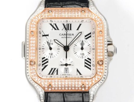 Cartier Santos chronograph with diamonds customized version of the glittering arrival - 图片 2