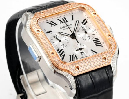 Cartier Santos chronograph with diamonds customized version of the glittering arrival - 图片 4