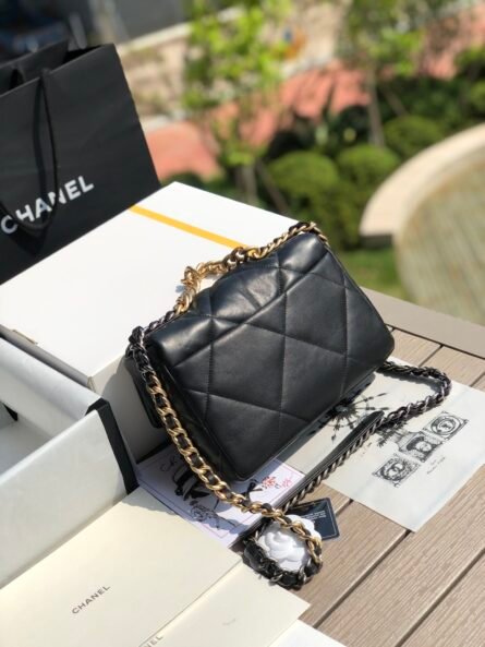 CHANEL overseas channel goods 19 series goatskin flap bag - 图片 2