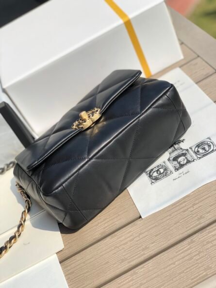 CHANEL overseas channel goods 19 series goatskin flap bag - 图片 3