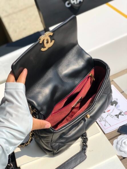 CHANEL overseas channel goods 19 series goatskin flap bag - 图片 5