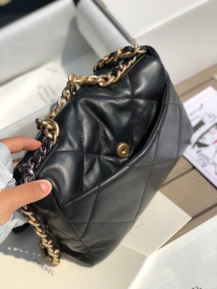 CHANEL overseas channel goods 19 series goatskin flap bag - 图片 6