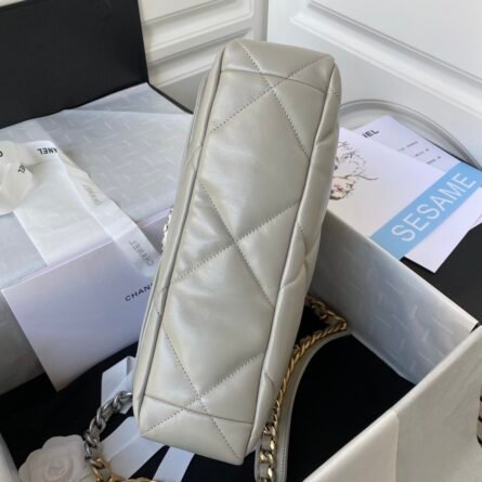 Silver chain Ohanel Fall/Winter 19Bag Combining everything classic pillow bag - 图片 6