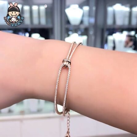 Swarovski rose gold LIFELONG Jiang Shujing same twist bracelet bracelet bracelet. - 图片 2
