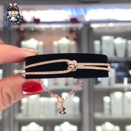 Swarovski rose gold LIFELONG Jiang Shujing same twist bracelet bracelet bracelet. - 图片 3