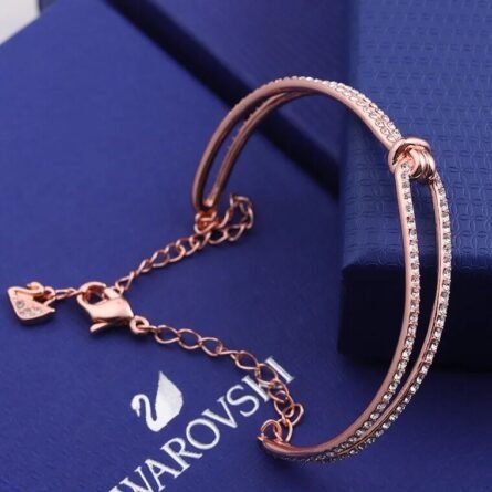 Swarovski rose gold LIFELONG Jiang Shujing same twist bracelet bracelet bracelet. - 图片 8