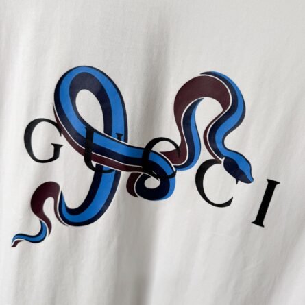 GUCCI Year of the Snake limited men and women with the same short-sleeved - 图片 5