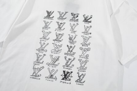 Louis Vuitton 24ss Blue Shell 🐚 Butterfly Logo Print Short Sleeve T-Shirt - 图片 11
